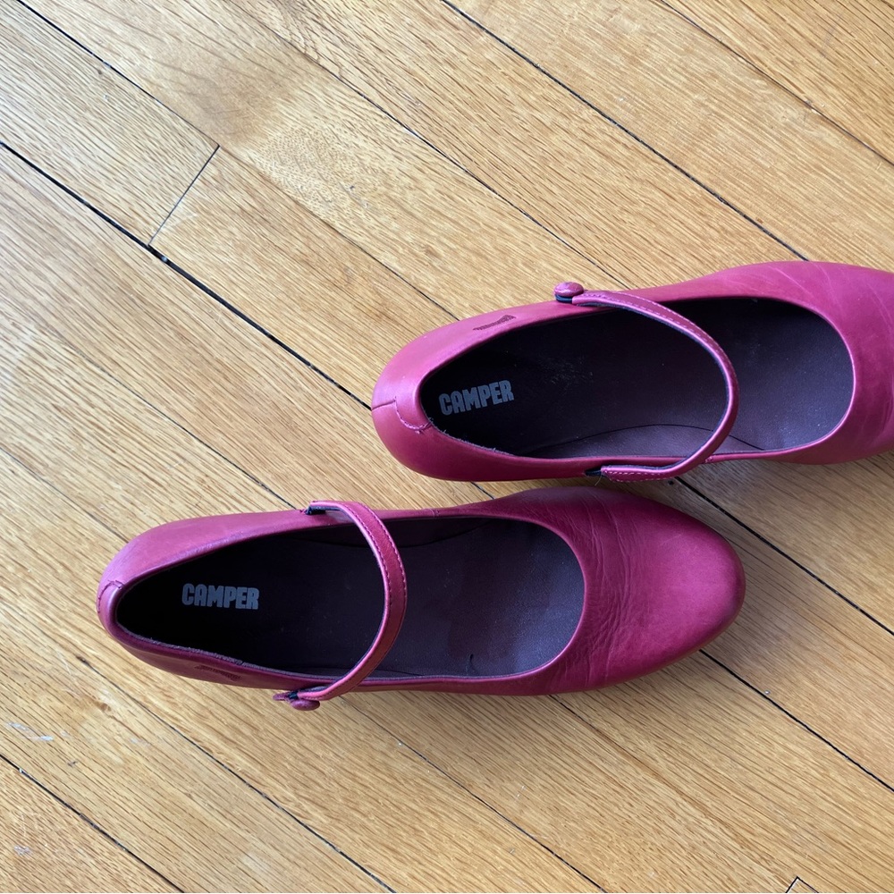 Camper Women's Red Mary Jane Shoes - Model Helena - Picture 5 of 6